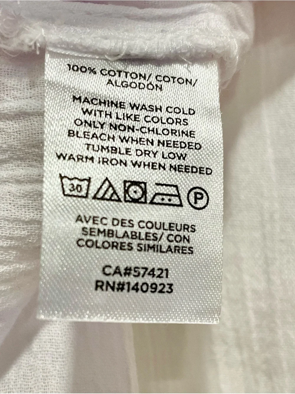 LOFT White 100% Cotton Sleeveless Button Front Top Summer Boho Cottagecore Sz S - Picture 7 of 7